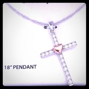 Sterling silver 925 chain with cross pendant